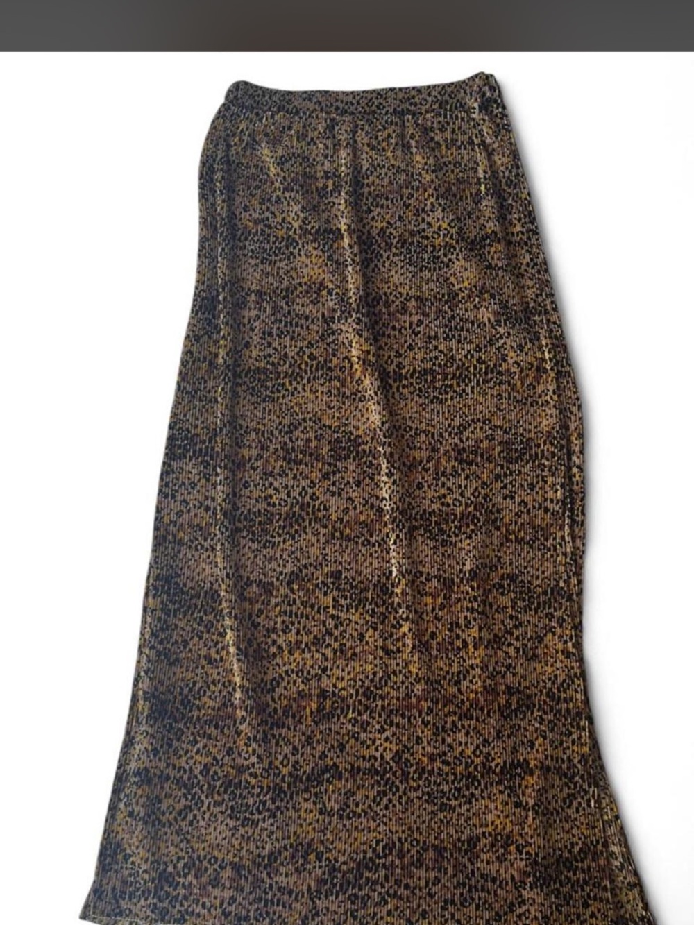 WAYF Y2K Inspired Leopard Pleated midi Skirt Size S